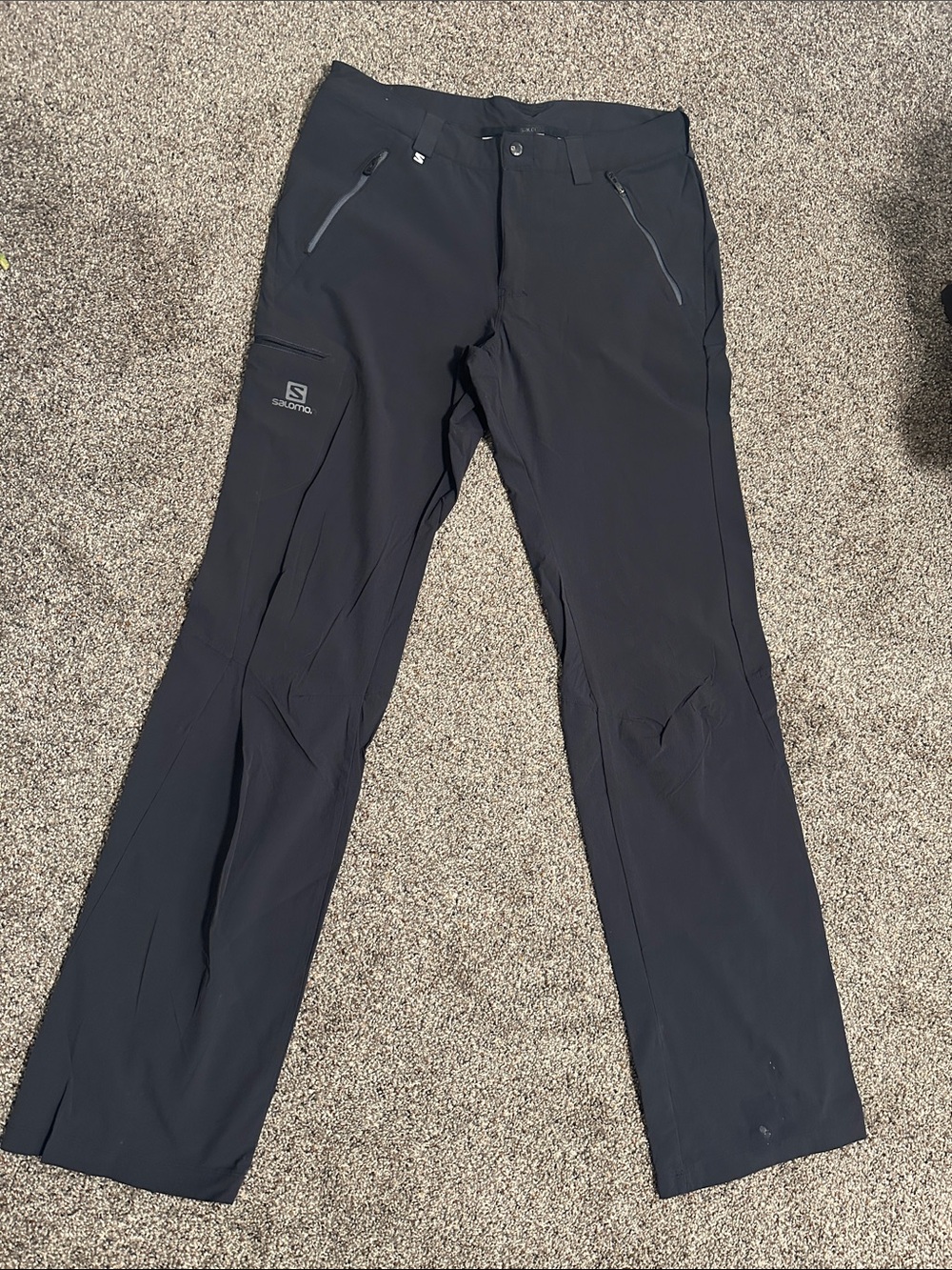 Men’s Salomon Black Outdoor Softshell Hiking Pants